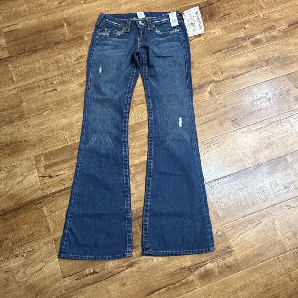 True Religion Jeans Women's 28 Bobby Flare Bootcut Low Rise Pant